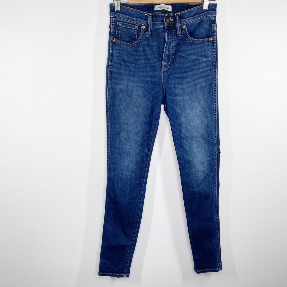 Madewell 10" High-Rise Dark Wash Blue Denim Skinny Jeans Women's Size 26